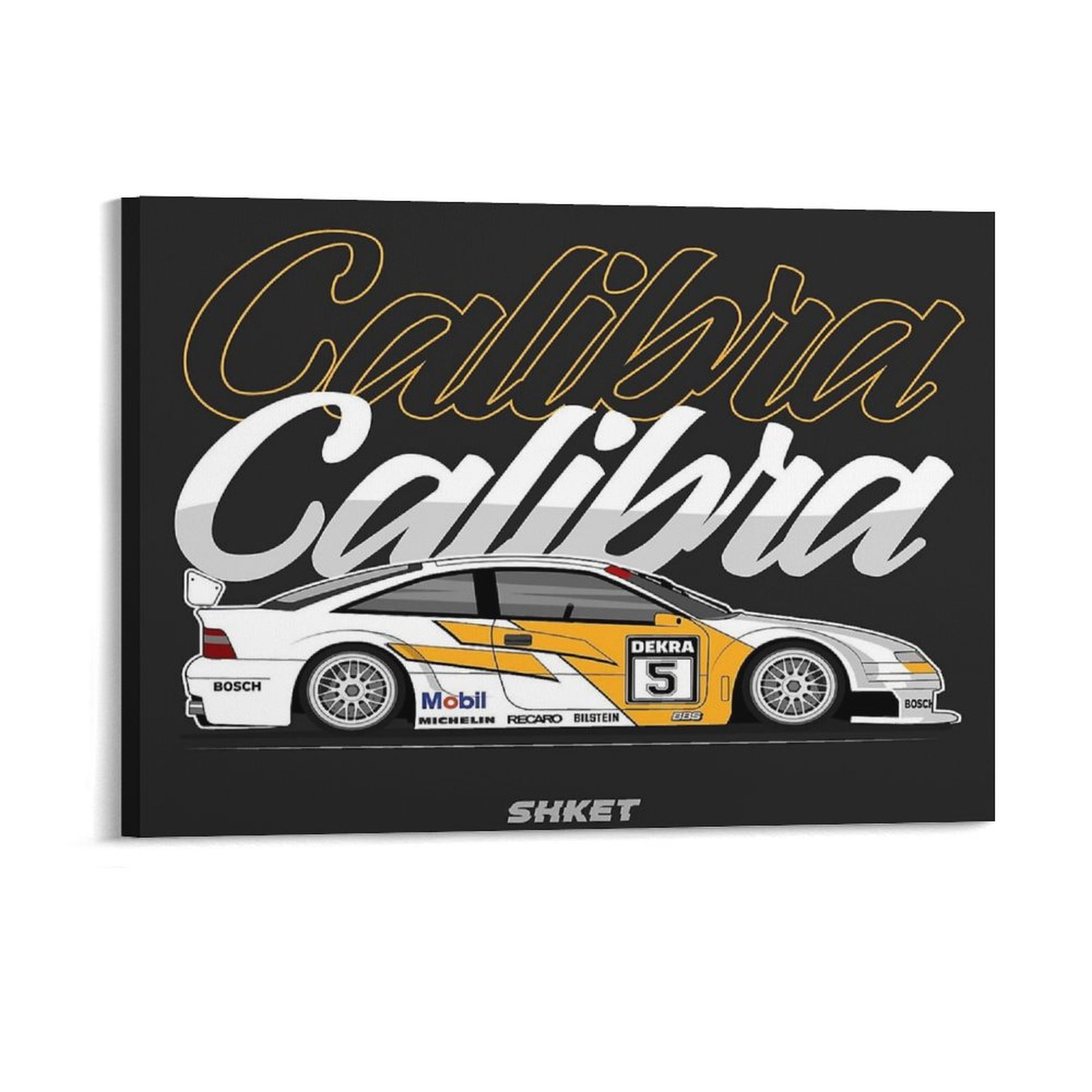 Car Mirror - Opel Calibra Dtm-pintura en lienzo de