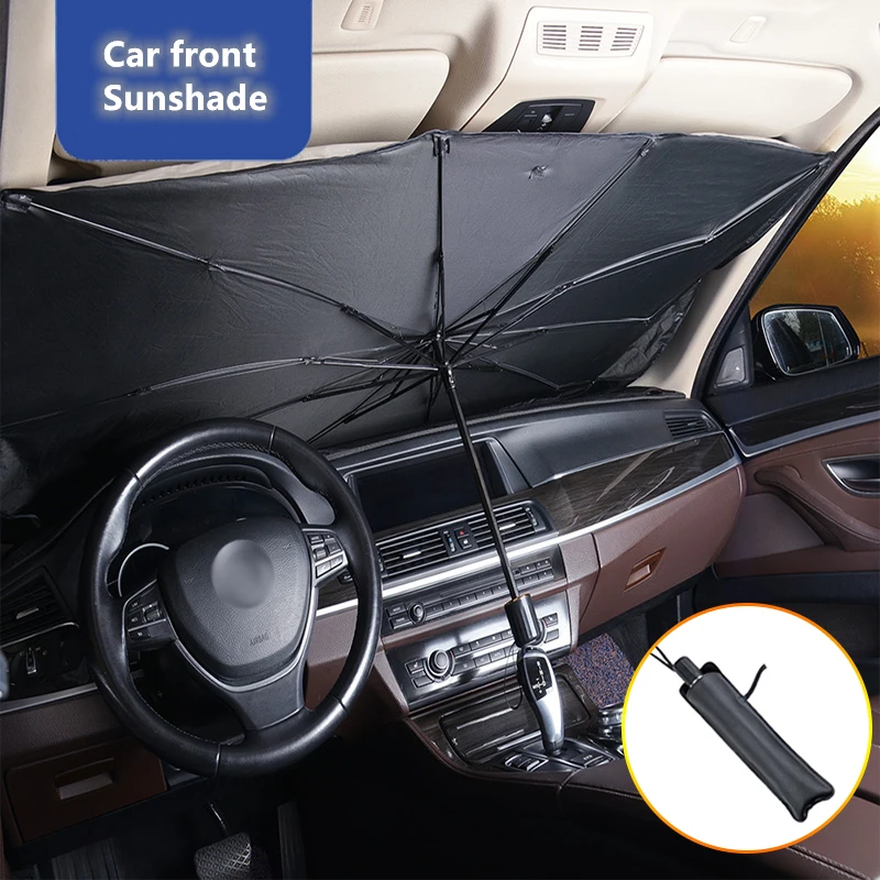 Windshield Sun Shade - Parasol para parabrisas de coche, multifuncional,