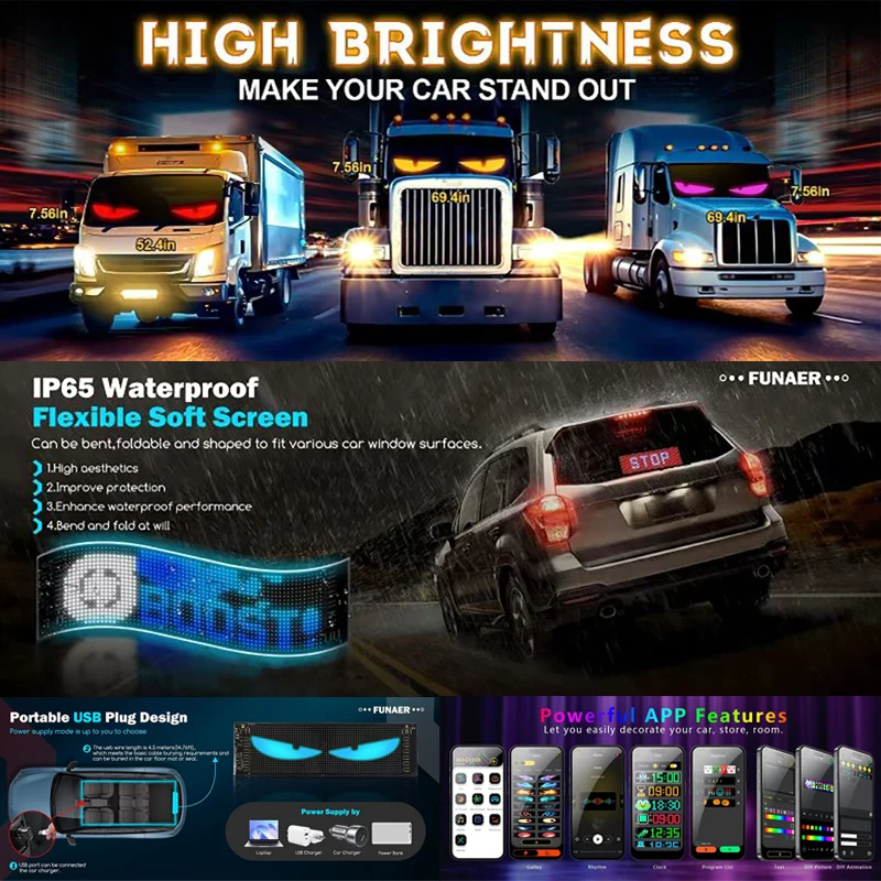 Pantalla Led, señal de ojo de  - Car Led Light reseña y precio