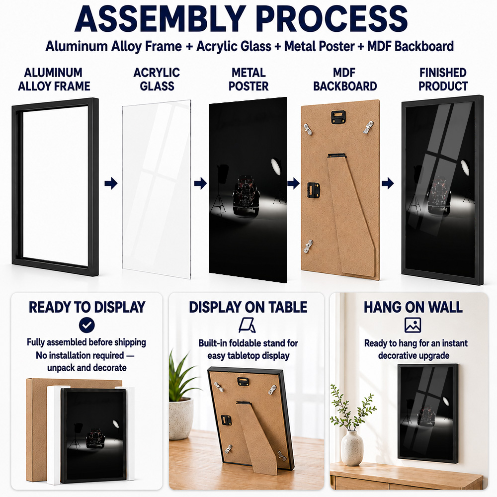 Impresión Metálica Enmarcada d - Car Mirror reseña y precio