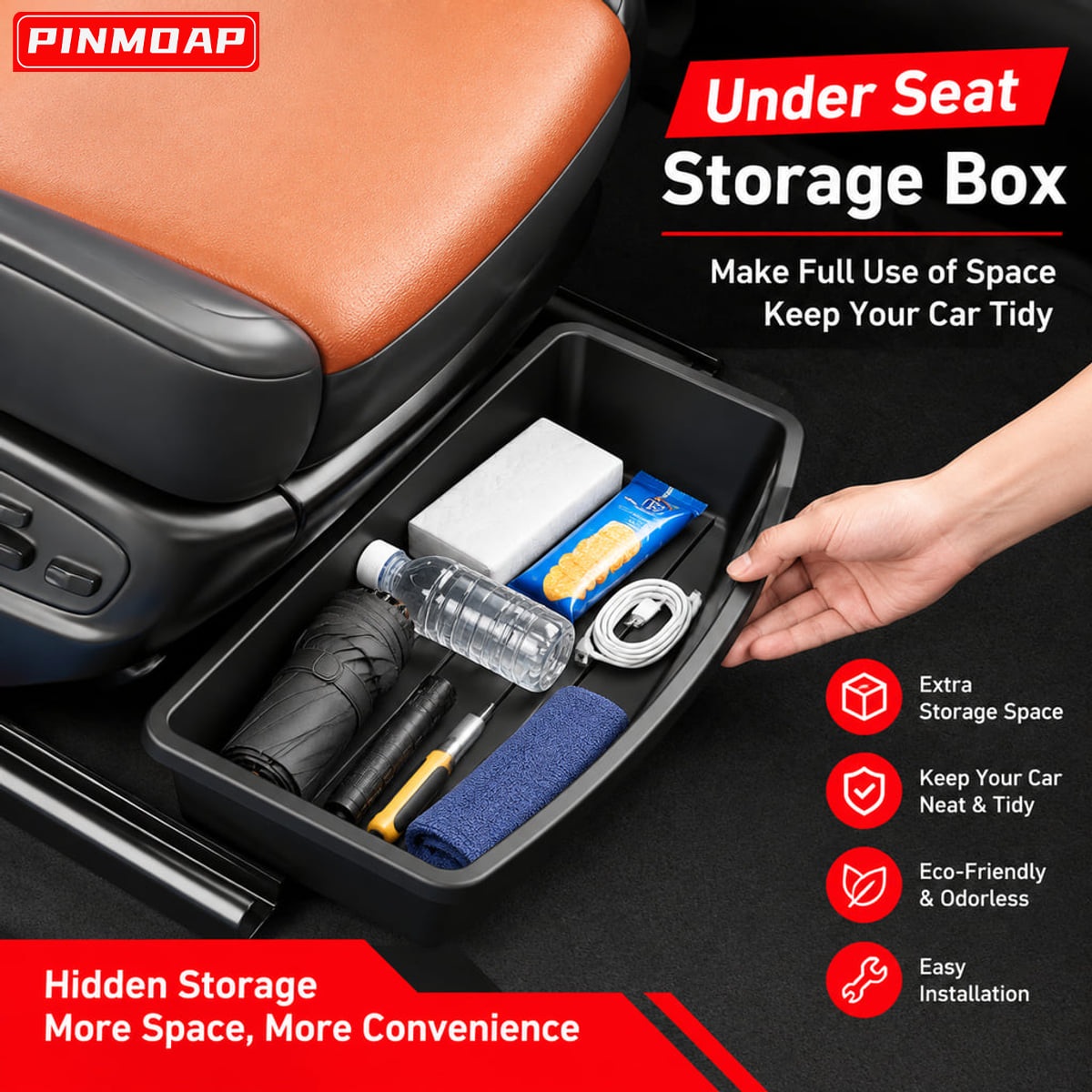 PINMOAP: bandeja organizadora  - Car Cable Organizer reseña y precio